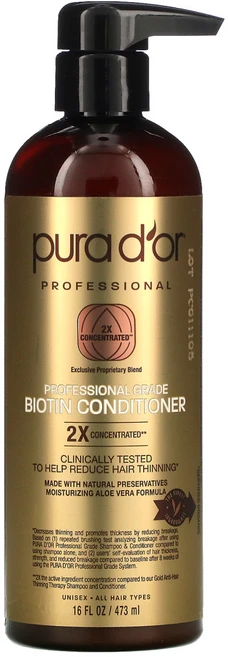 Pura Dor 모발 관리 전문가급 비오틴 컨디셔너 473ml(16fl oz), 1개, 473ml - 쿠팡