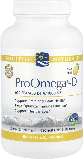 Nordic Naturals ProOmega®-D 레몬 소프트젤 180정, NordicNaturalsProOmegaD레몬소프트젤1, 1개 - 쿠팡