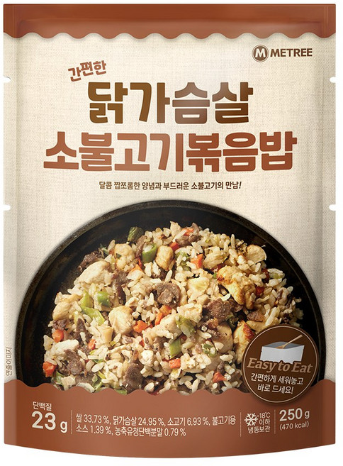 미트리 간편한 닭가슴살 볶음밥 소불고기, 250g, 28개