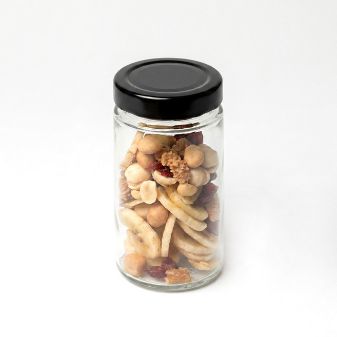 딥캡 일자형 유리병 250ml 밀폐유리병 수제청병 보관용기 공병 잼병, 딥캡 일자형 유리병 250ml - 1P