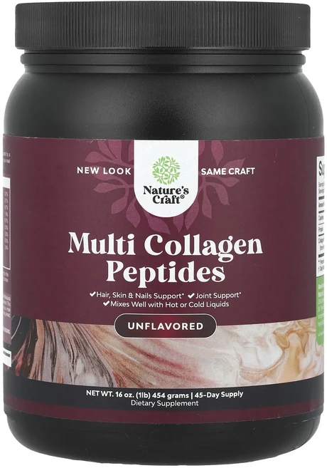 새해 첫좋은선물 Nature's Craft 멀티 콜라겐 펩타이드 무맛 454g(16oz) 제대로 할인합니다, NaturesCraft멀티콜라겐펩타이드무맛454g16o, 454g, 1개 - 쿠팡