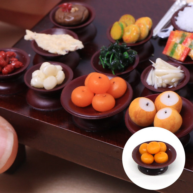 납골당 꾸미기 미니어쳐 단품 제사 음식 소품 수공예 제사상 밥상 상차림 장식, [제사음식,소품]단감