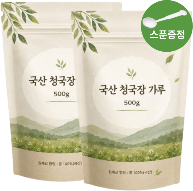 첨가물 없는 국내산 청국장가루100% 대용량, 500g, 8개