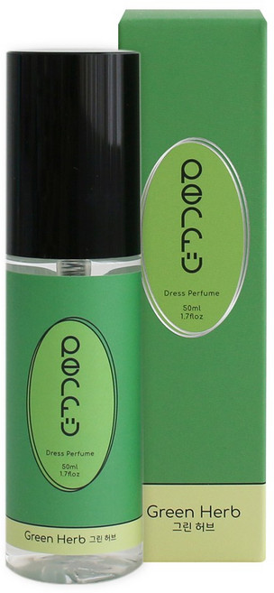 퍼퓨 섬유향수 드레스퍼퓸 향균 탈취제 스프레이 그린허브 50ml, 1개