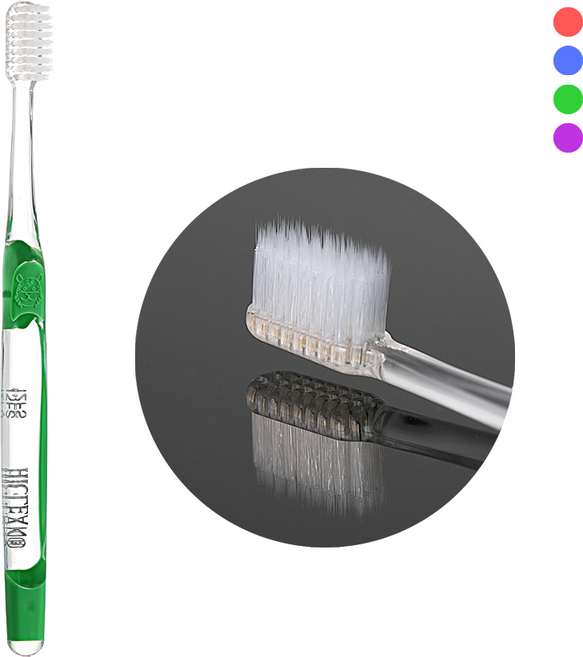 하이크린(HICLEAN) 성인용칫솔 (#12FS-이중모) 12개 1묶음, 12개입, 1세트