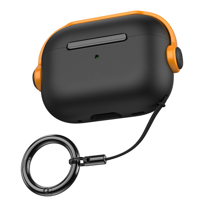 탑우 커버 락 에어팟 케이스, 블랙앤옐로우, 에어팟프로