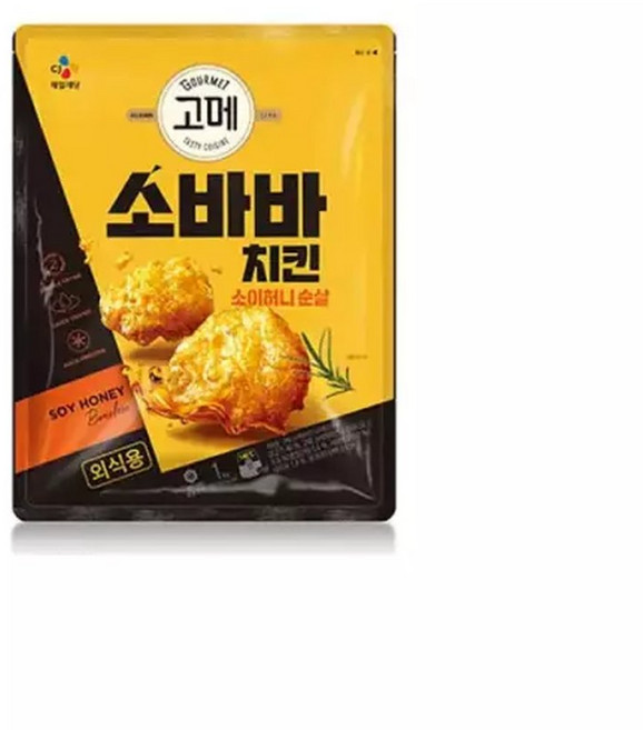 CJ 고메 소바바 치킨 소이허니 순살 1kg×2개 [아이스박스+냉매제] /, 1kg, 2개