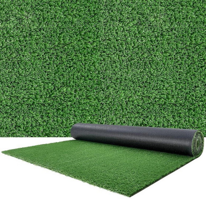 VEVOR Artificial Grass 10 x 3 ft Fake Grass Turf Rug 0.6 in Pile Height Realistic Synthetic Lawn
