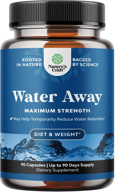 water 어웨이 허벌 이뇨제 알약 고강도 - 민들레 잎 추 Water Away Herbal Diuretic Pills High Strength - Fluid Retention S, 90 Count (Pack of 1), 1개 - 쿠팡