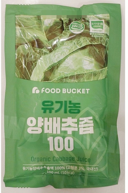 푸드버킷 유기농양배추즙, 100ml, 10개