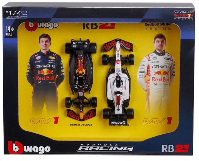 Bburago 1/43 Red Bull Racing RB21 模型車雙車組合, RB21 雙車組合, 1個