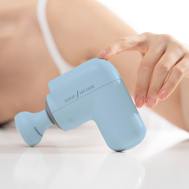 루루아 히트건 근막 괄사 림프 순환 마사지기, 블루, 1개