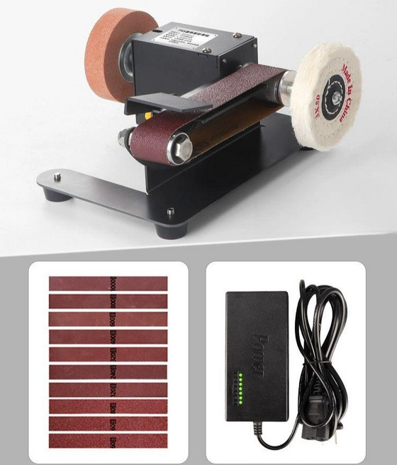 숫돌연마기 전동 가위갈이 샤프너 칼연마기 식당 습식, 1개, 250W 벨트 샌더 7단 3