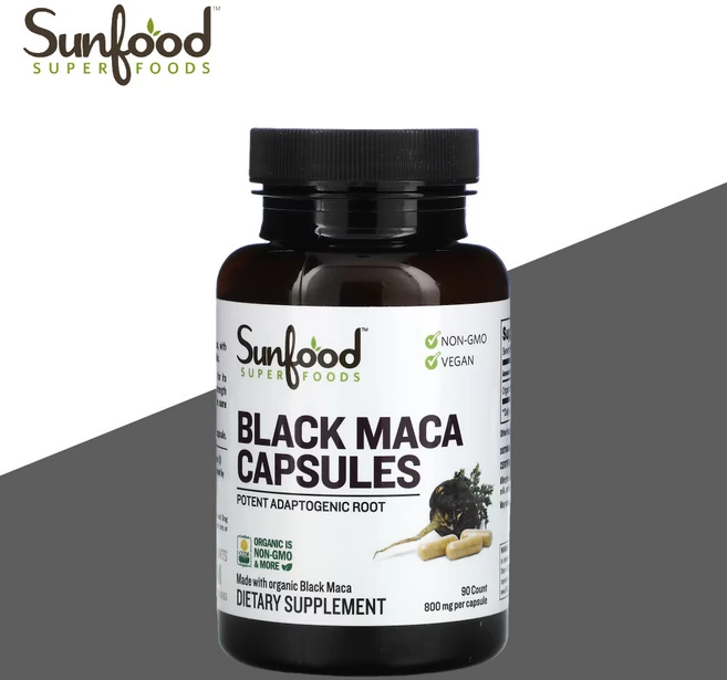 썬푸드 블랙 마카 800mg 슈퍼푸드 식물성 캡슐 90정, 1개 - 쿠팡