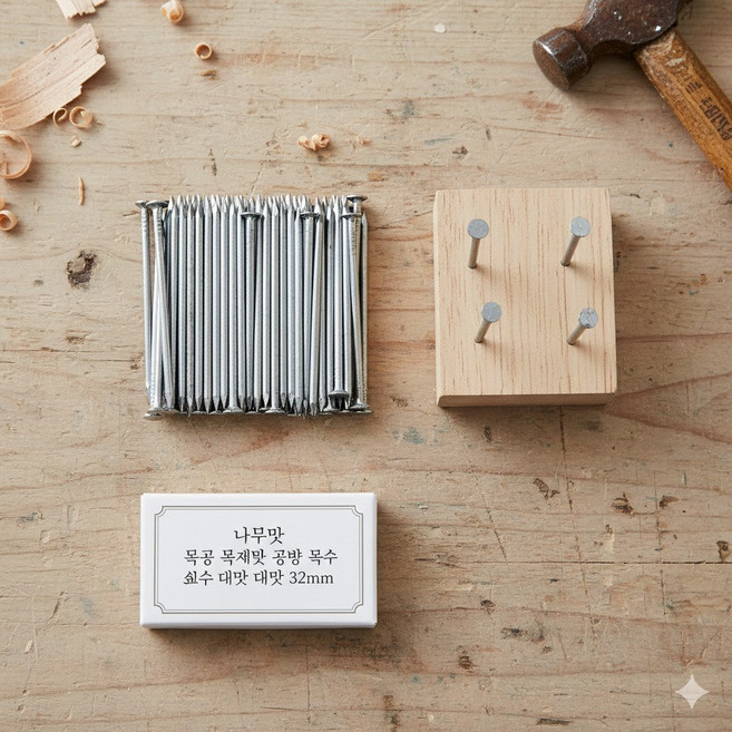 목공용 고강도 일자 쇠못 대못 32mm 공방못 목공용못 목재용못