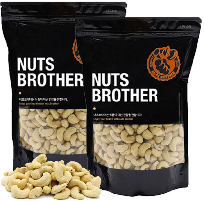 너츠브라더 프리미엄 생캐슈넛 300g+300g 캐슈너트, 2개