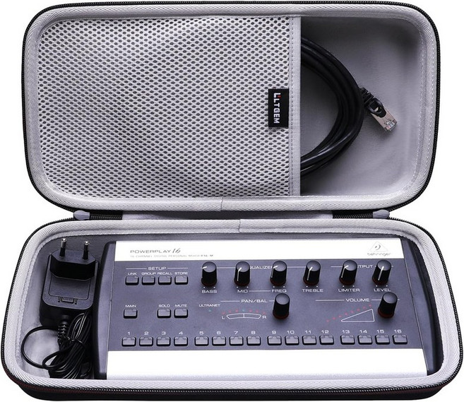 베링거 파워플레이 P16-HQ P16-M 16채널 개인 모니터링 믹서와 호환되는 LTGEM 케이스케이스 전용