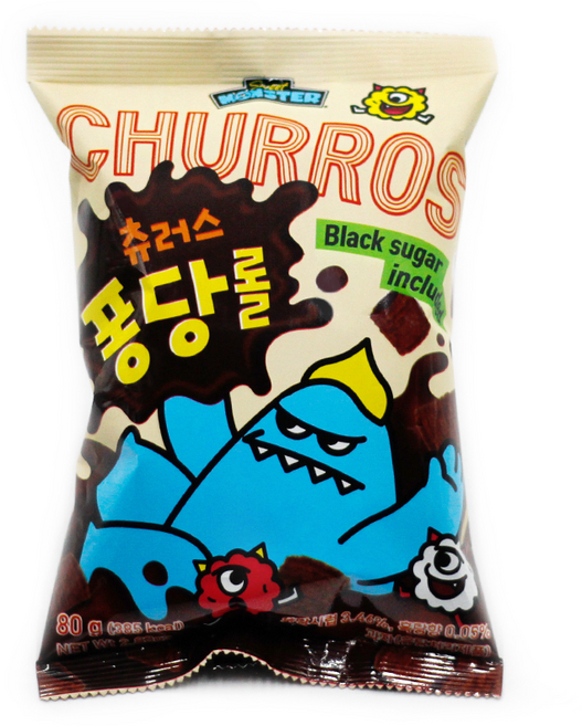 스위트몬스터 츄러스 퐁당롤 흑당과자, 1개, 80g