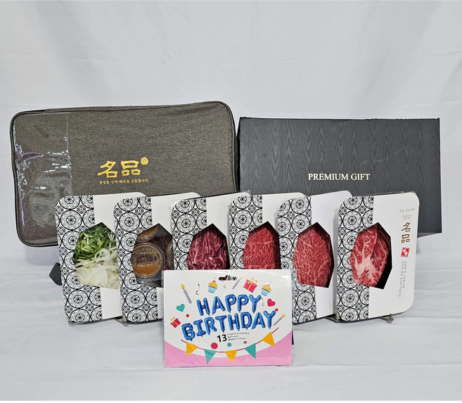 더함정육점 소고기 선물세트 모듬 와규 홈파티 구이용 부채살 살치살 삼각살 1kg, 1세트