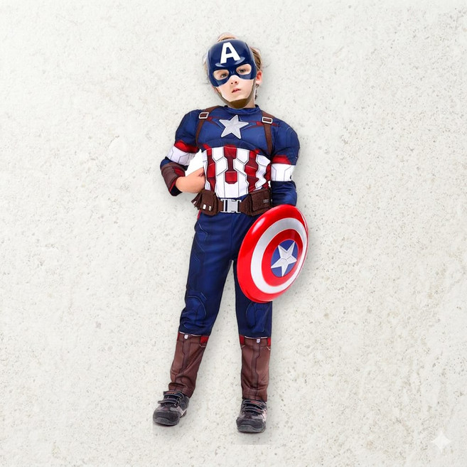할로윈 어벤져스 캡틴아메리카 코스튬 (XL) 캐릭터 옷 캡틴아메리카의상 코스튬의상
