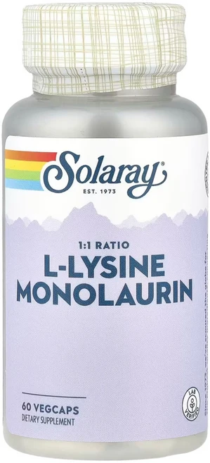 솔라레이 5개 엘리신 500mg 모노라우린 500mg 60 베지캡슐 코코넛 엘 라이신 L, 60정 - 쿠팡