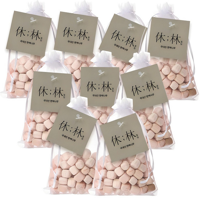 [휴림] 편백나무 편백칩 큐브칩 방향주머니 40g, 10개, 편백