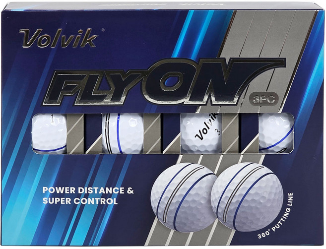 볼빅 332딤플 삼선 퍼팅라인 골프공 정품볼 3피스 4종 x 3p 세트, 화이트, 12개입, 1세트