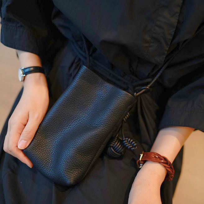 바이빈이 여성 미니 가죽 크로스 백 핸드폰 가방