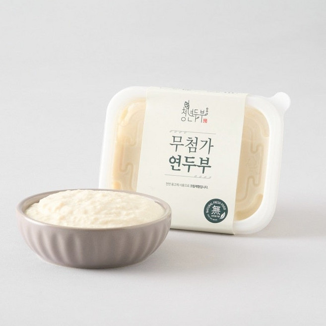 청년두부 무첨가 연두부 (400gX3 총1.2kg) 천연재료로 만든 국산콩 맷돌 수제 두부, 3개, 400ml