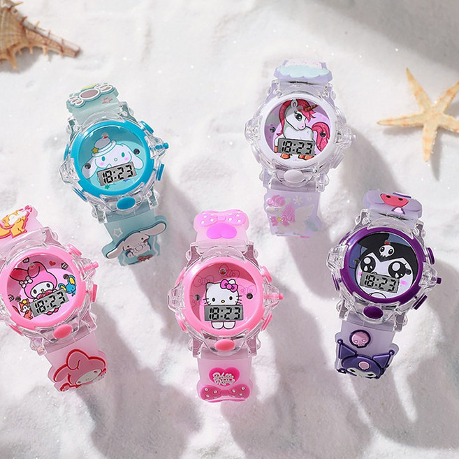 (국내당일발송)귀여운 동물 캐릭터 Led 전자 발광시계 멜로디소리 유치원 초등학생 조카 선물 단체 선물 입학 졸업 교회 선물