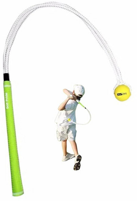 MELE LINKS 링크 청소년용 골프 경량 스윙 트레이닝 로프 아동용 그린 자세 교정기 스피드 하이테크 샤프트 미끄럼 방지 그립 보조 장비 워밍업 운동 배트 트레이너 22, MELE LINKS 청소년용 골프 경량 스윙 트레이닝, 1개