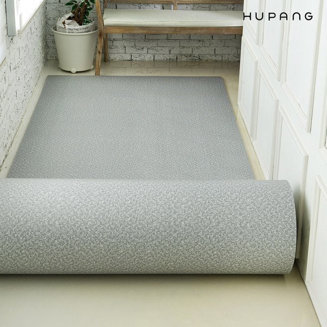 휴팡 층간소음 방지 롤매트 15mm 퓨어 양탄자 그레이 유아 어린이 펫 거실 아이방 놀이방매트