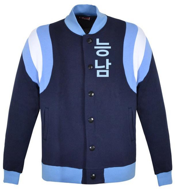 해남 슬램덩크 져지 농구복 점퍼 잠바 강백호 단체복 하이 슬램덩크유니폼 북산 농구 란펑, 1개, 진파랑 레이싱 버튼