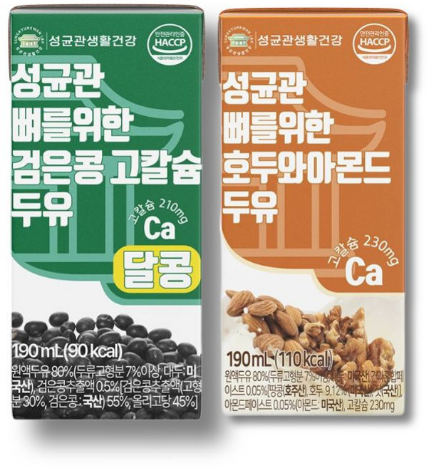 성균관 뼈를 위한 검은콩 고칼슘 두유 달콩 24팩 + 호두 아몬드 24팩 (총 48팩), 48개, 190ml