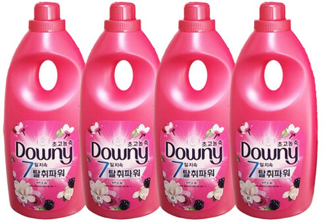 다우니 핑크 베리베리와 바닐라크림 섬유유연제 1L 4개