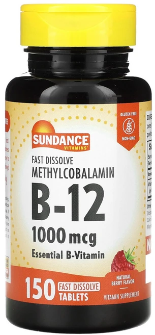 아이허브 빠른 용해 메틸코발라민 B-12 천연 베리 1000mcg 빠른 용해 정제 150정, 1개 - 쿠팡