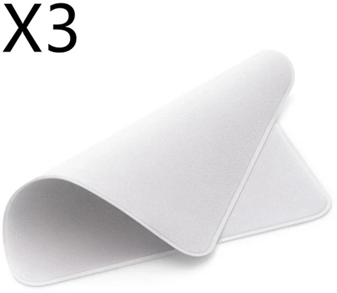 아이패드 맥북 에어팟 애플 워치 디스플레이 클리너용 범용 폴리싱 천 아이폰 15 나노 텍스처 스크린 클리닝 천, 3) x 3, 3) x 3