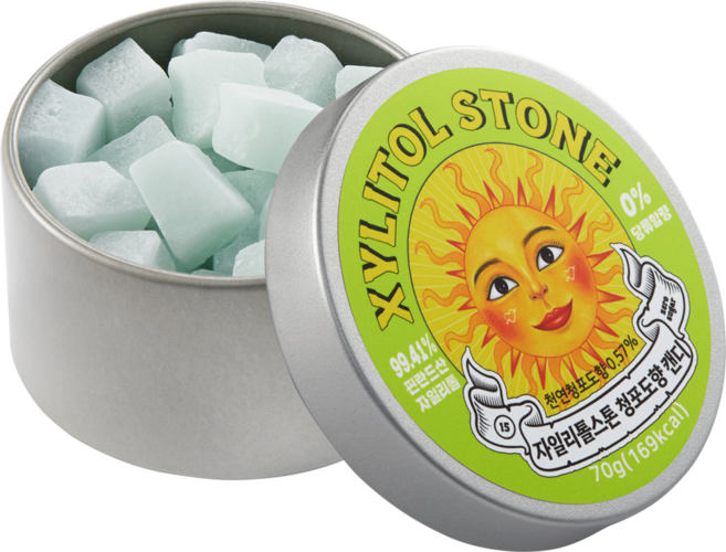 자일리톨스톤 캔디 청포도, 70g, 1개