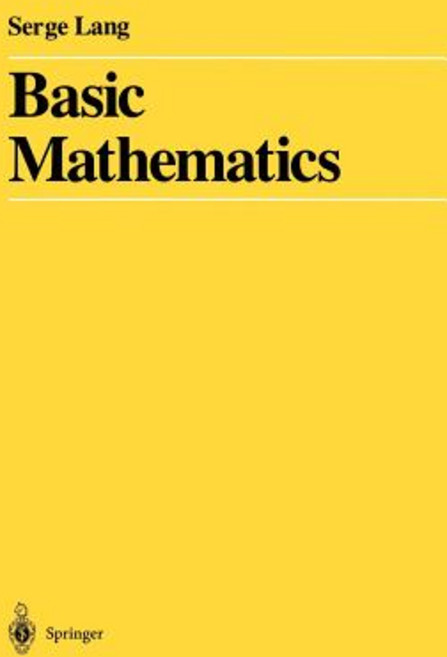 Basic Mathematics:, Springer
