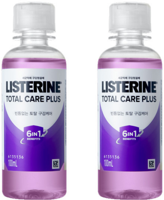 리스테린 토탈케어 플러스, 100ml, 2개