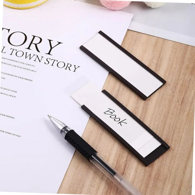 사무실 창고 자석 라벨 홀더 명찰 b타입 76.2x12.7mm 재고관리 네임플레이트 자석라벨