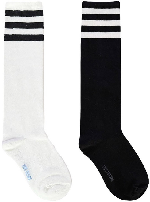 키즈퓨처 디어삭스 데일리 삼선 니삭스 2켤레