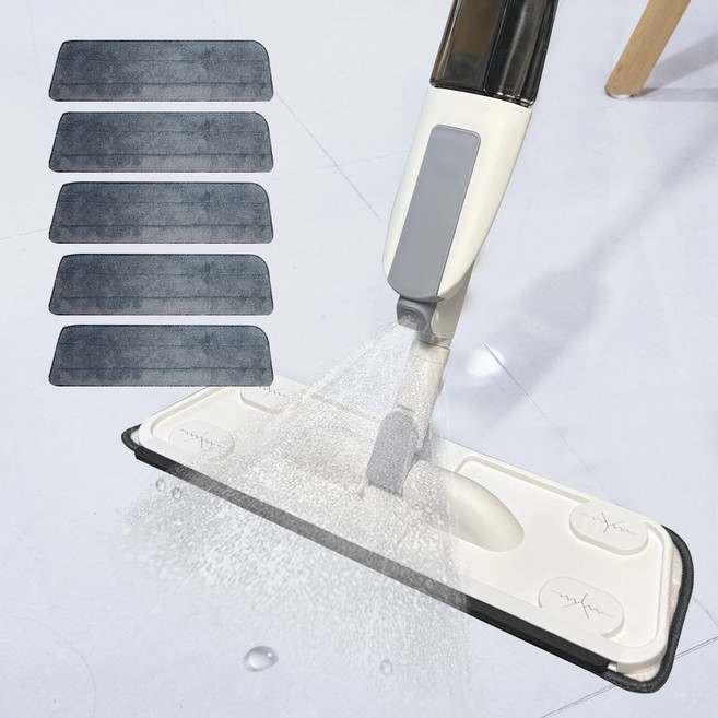 스프레이밀대+스퀴지기능+청소포호환+걸레5장, 1세트