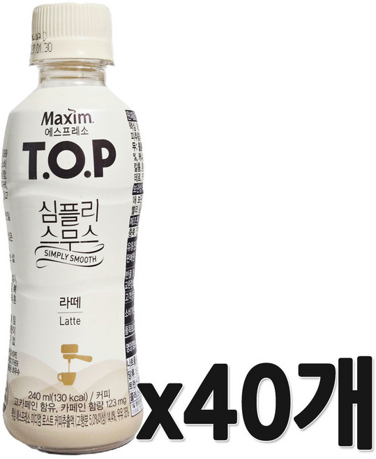티오피 심플리 스무스 라떼, 240ml, 40개
