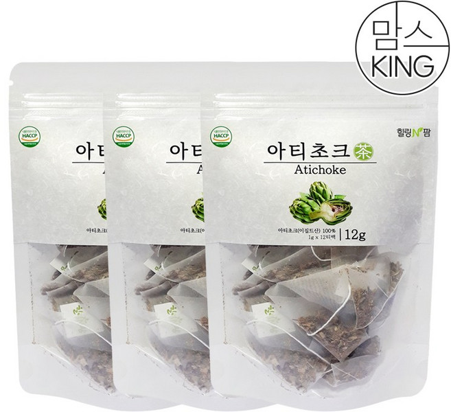 [맘스킹]가고파힐링푸드 아티초크차 12티백 X 3개, 1세트, 단품, 3개입, 12g