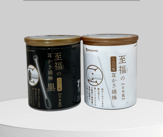 日本製 360 度清潔棉花棒, 1個, 白色(10-3)