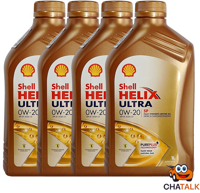 [쉘 정품] 힐릭스 울트라 ECT C5 0W-20 합성 엔진오일 1L (API SQ ACEA C5 MB229.71 BMW 인증), 4개