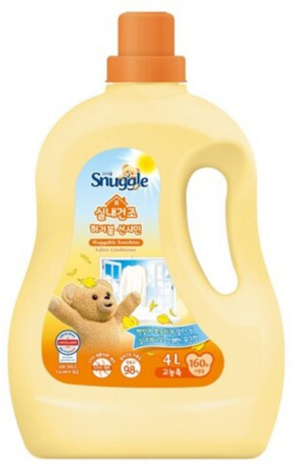 스너글 섬유유연제 햇빛건조향 허거블 선샤인 본품, 4L, 1개