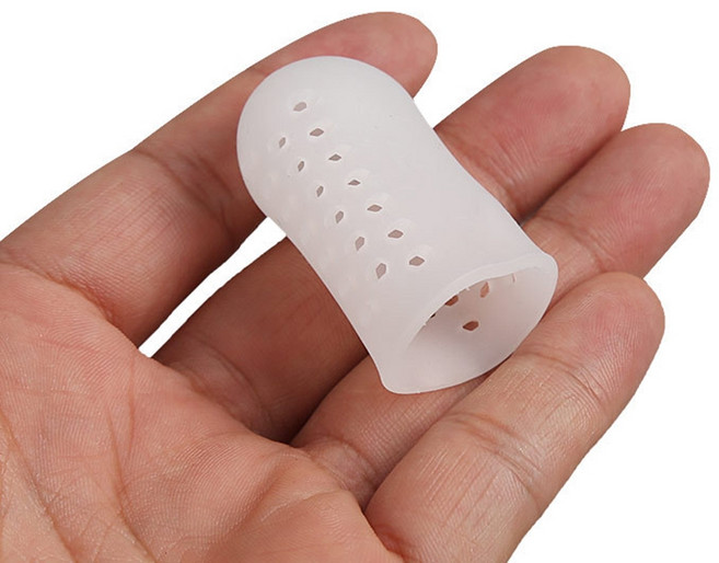 미즈코스 발가락 보호 골무 보호캡 엄지 발톱 튜브, 4개, 통풍형 흰색