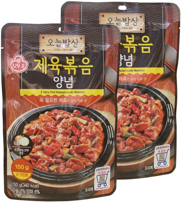 오뚜기 오늘밥상 제육볶음양념, 150g, 2개